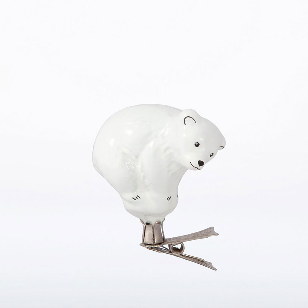 glass polar bear from the Yolochka company