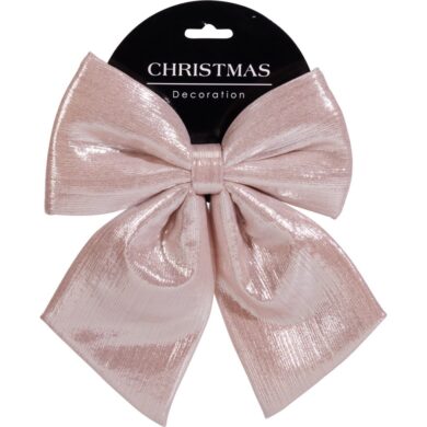 Бант тканевый, розовый, 23 см