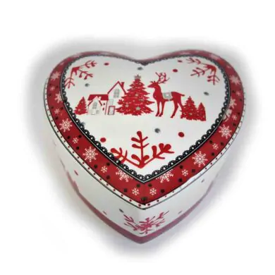 Christmas ceramic candy box