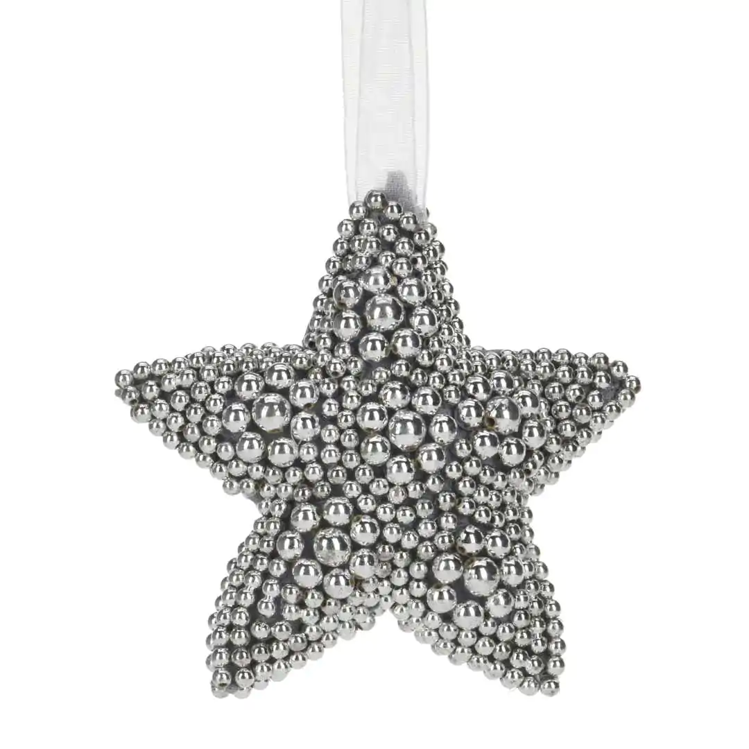 Новогоднее украшение Бисерная Звезда 10 см