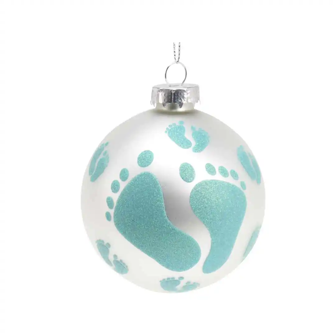 Стеклянный шар Малыш Голубой 8 см