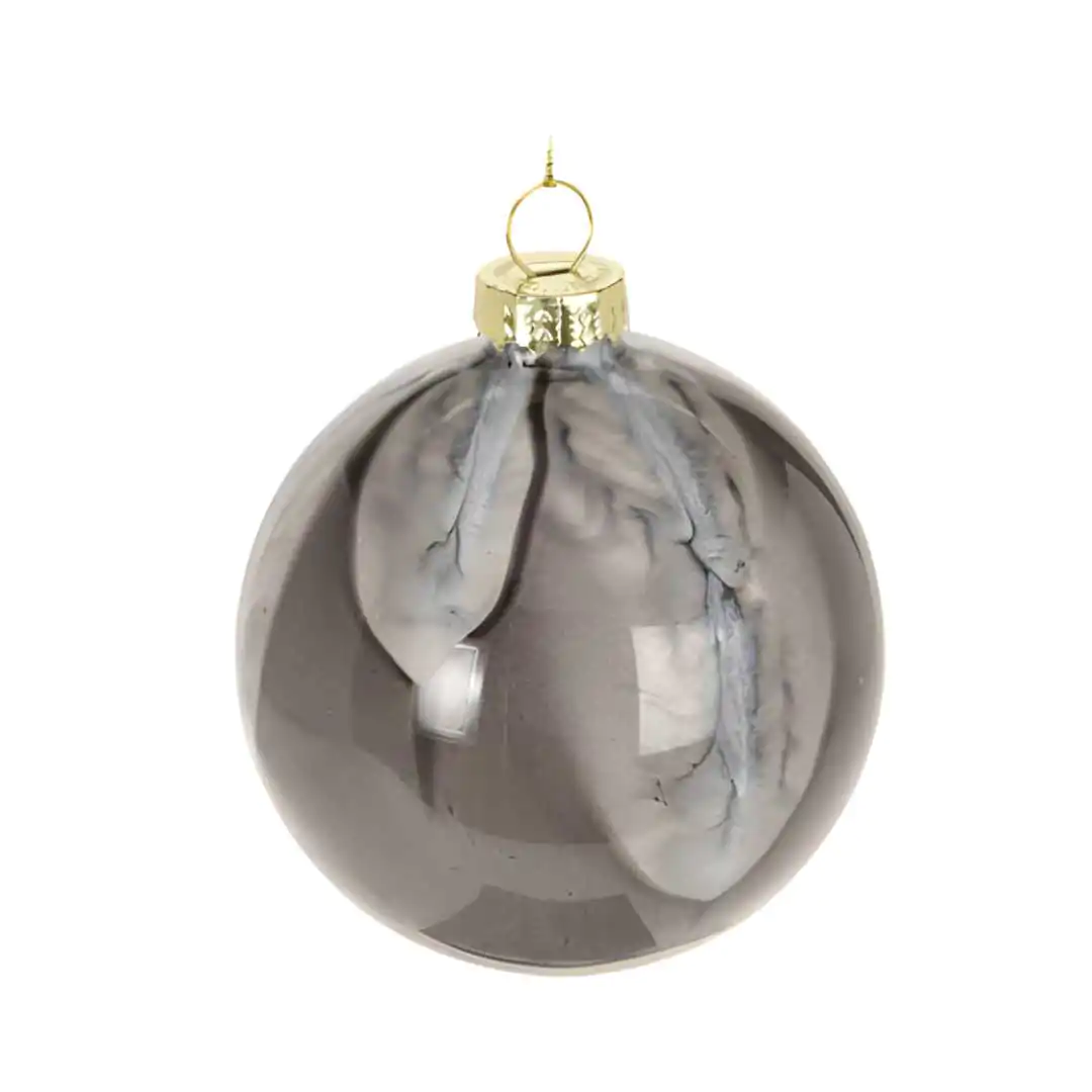 Стеклянный шар Серый Павлиний Глаз-2 8 см