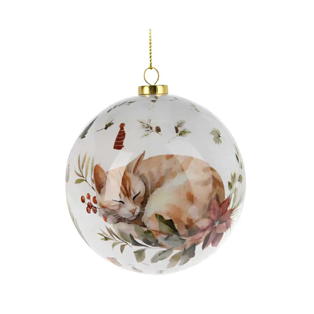 Пластмассовый шар Акварель Спящая Кошка 8 см