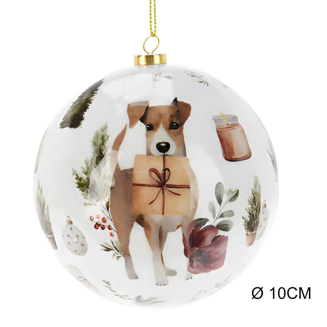 Пластмассовый шар Акварель Игривый Щенок 10 см