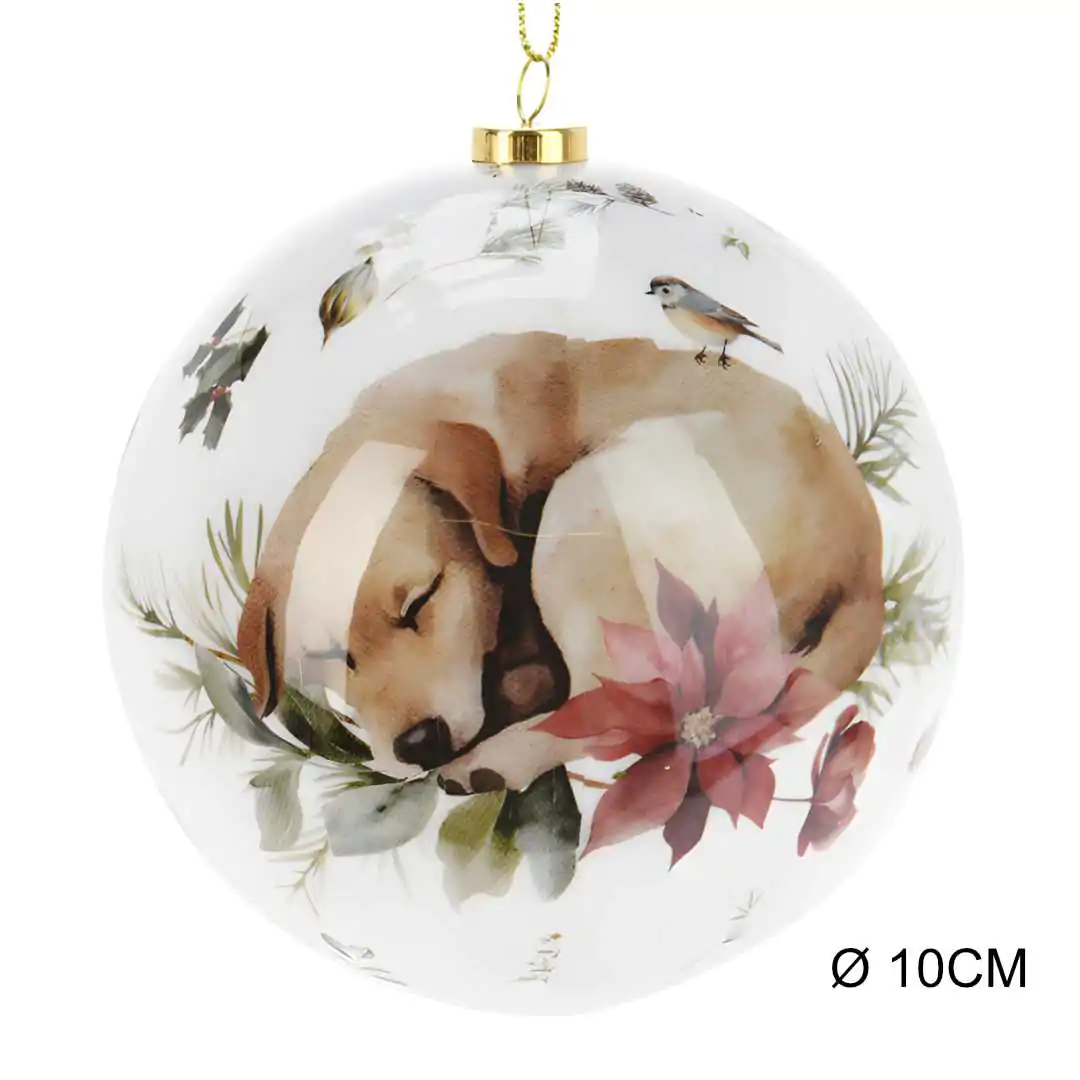 Пластмассовый шар Акварель Спящая Собака 10 см