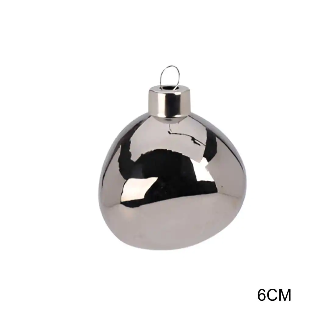 Стеклянный шар Серебрянная Капля-2 6 см