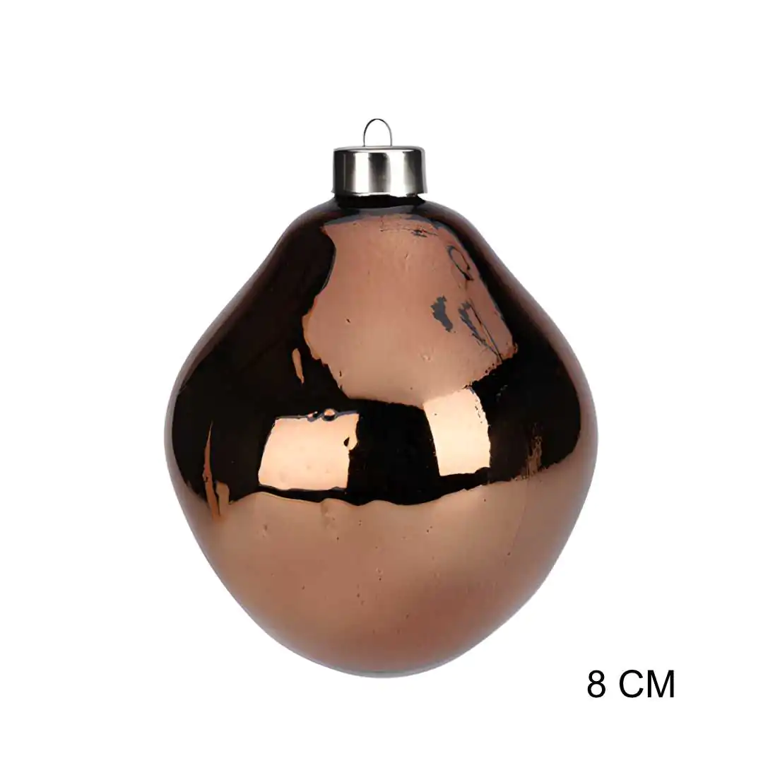 Стеклянный шар Коричневая Капля Золота 8 см