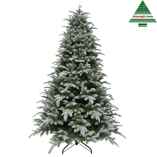 Новогодняя елка Triumph Tree Hallarin Frosted, зеленая заснеженная