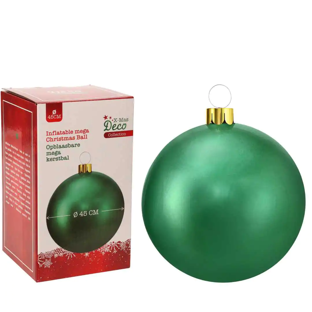 Надувной Зелёный Новогодний Шар 45 см