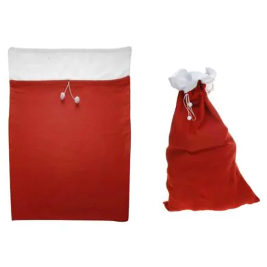 שק מתנות מקטיפה אדום 90 ס"מ