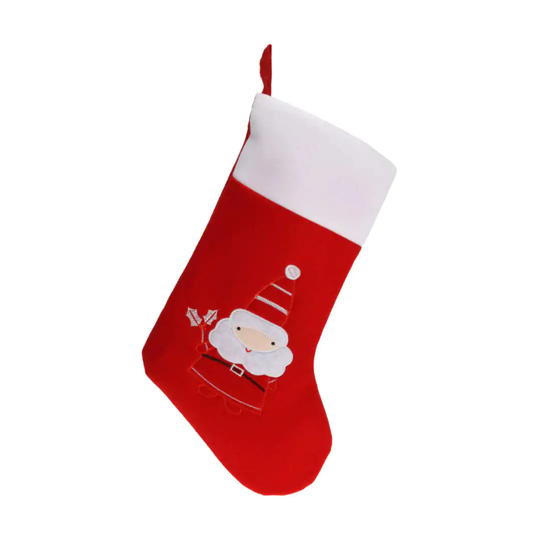 Новогодний Носок для подарков Санта 40 см