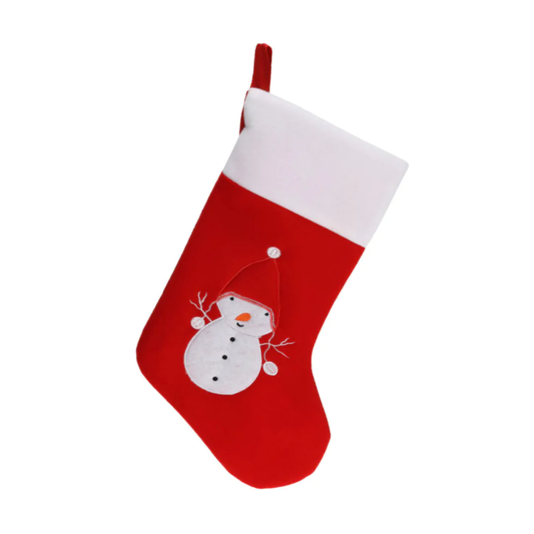 Новогодний Носок для подарков Снеговик 40 см