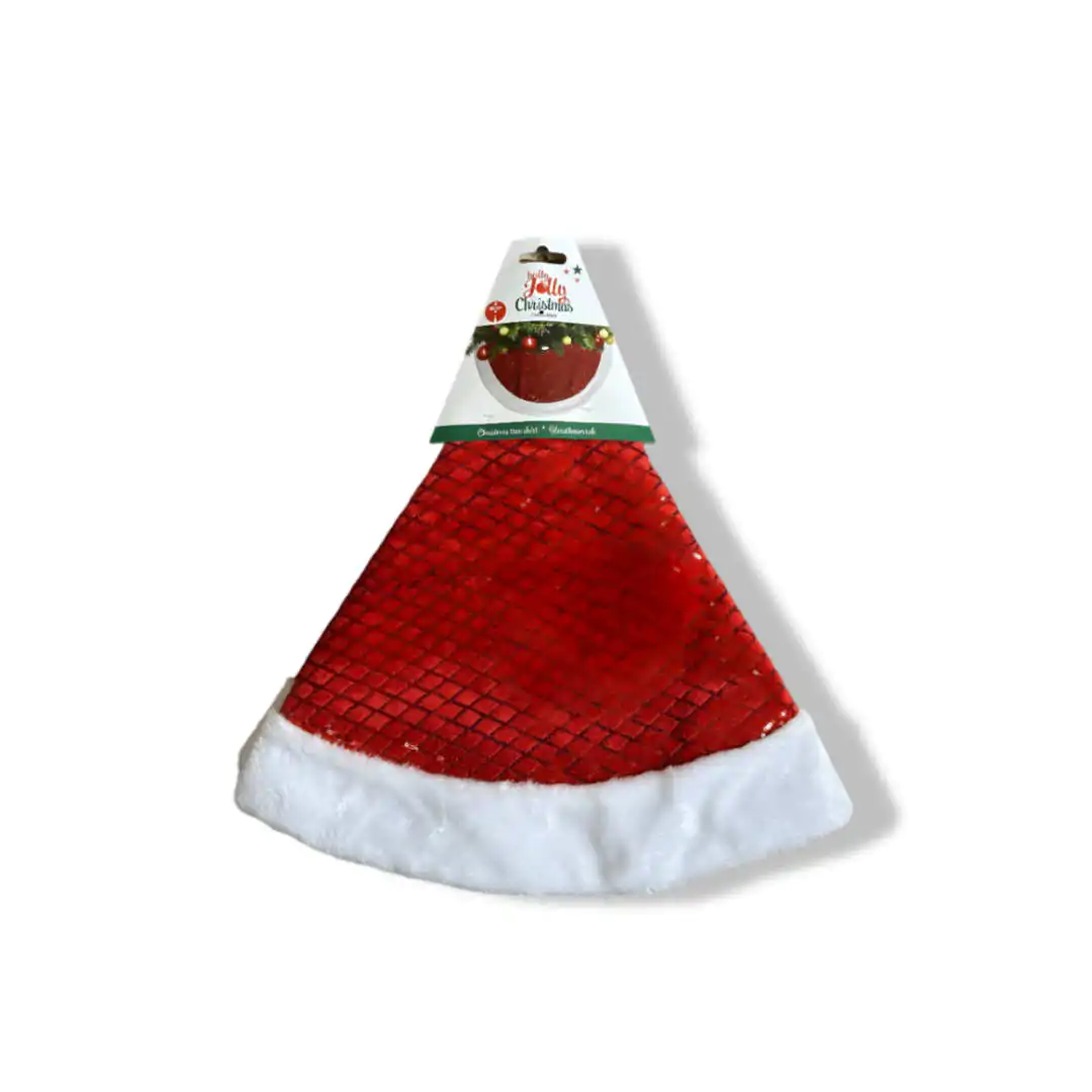 Красный Ёлочный Фартук/Юбка под елку 90 см