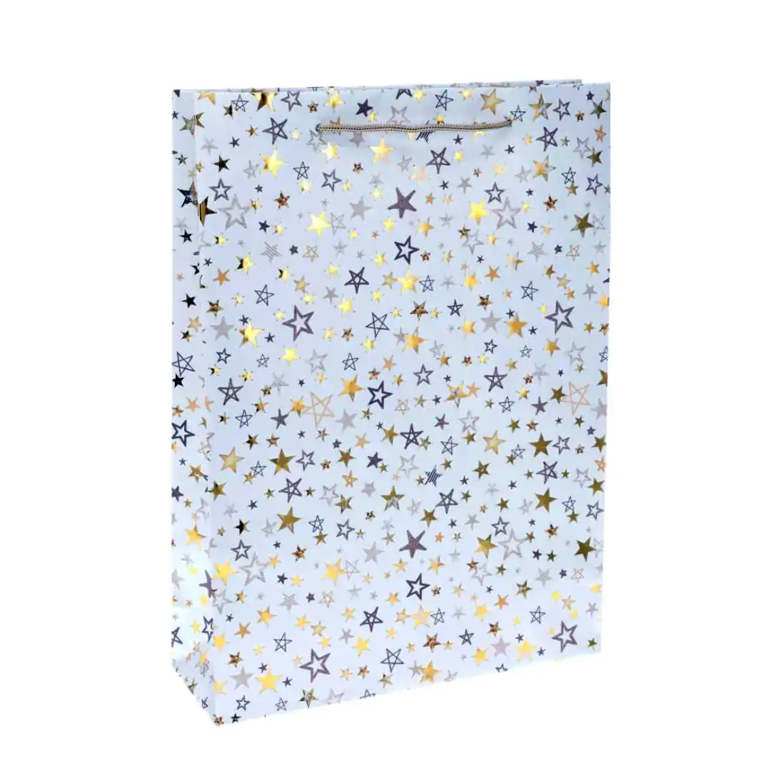 Новогодний подарочный пакет Элегантный 34,5 см