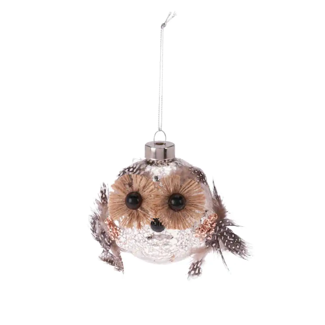 Стеклянная фигурка на ёлку Филя 8 см