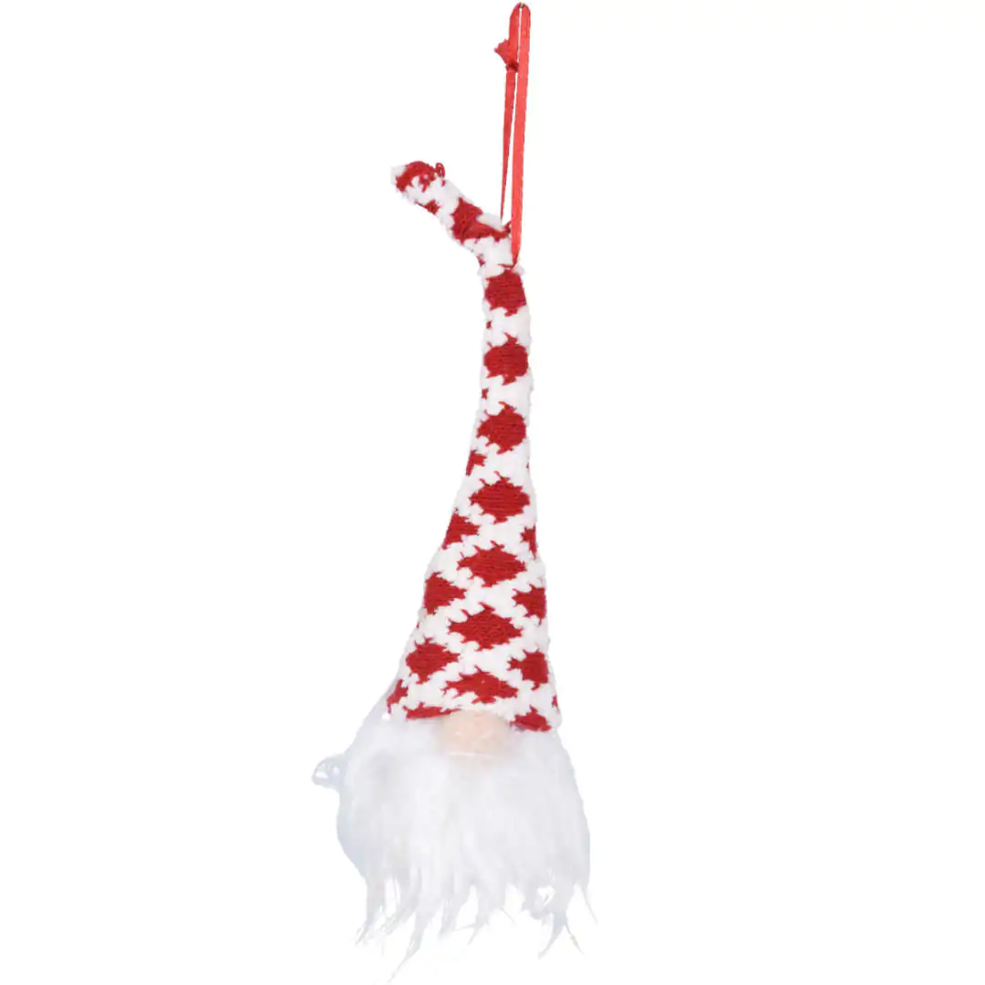 קישוט לתליה גמד אדום יהלום 20 ס"מ