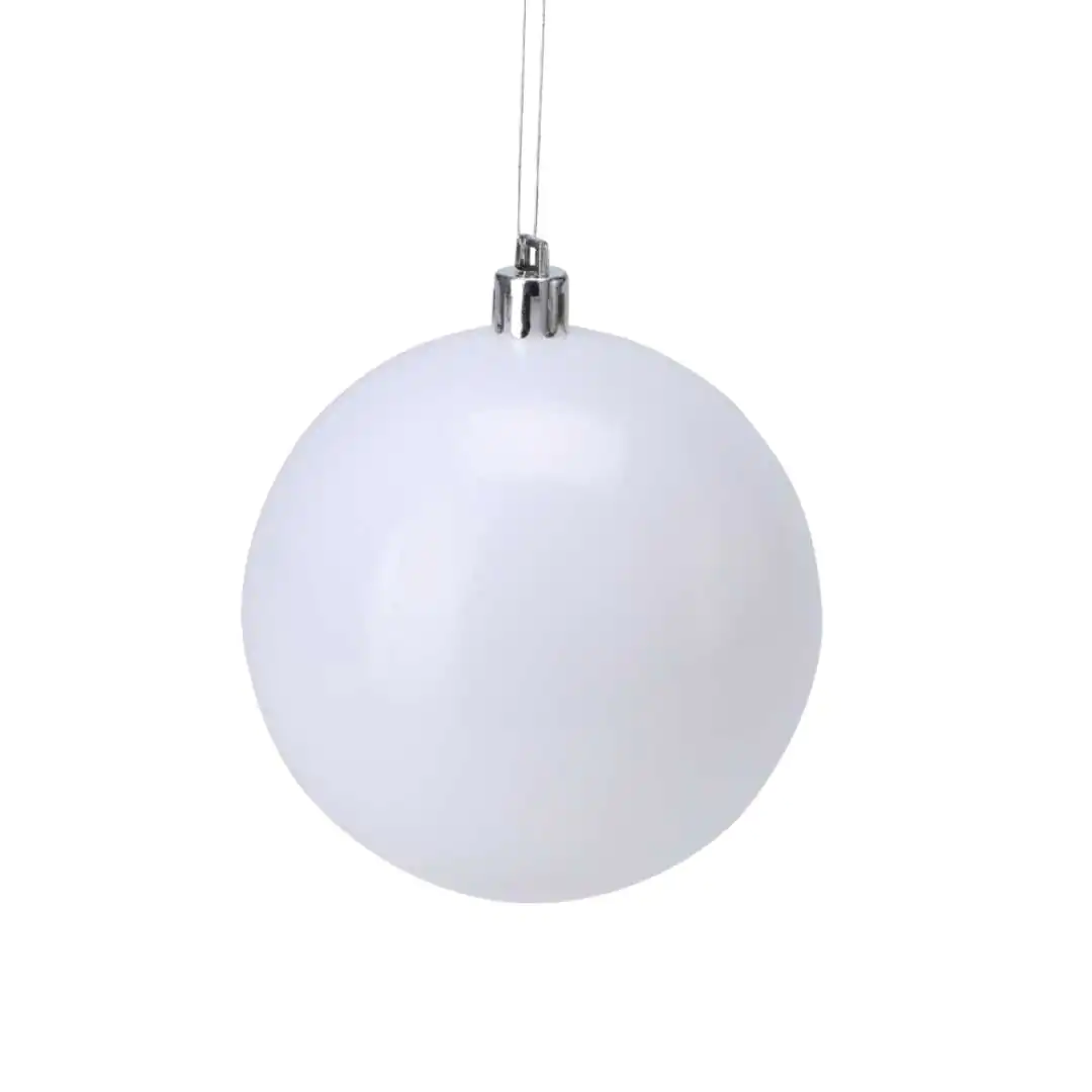 Пластмассовый шар Белый Блестящий 14 см