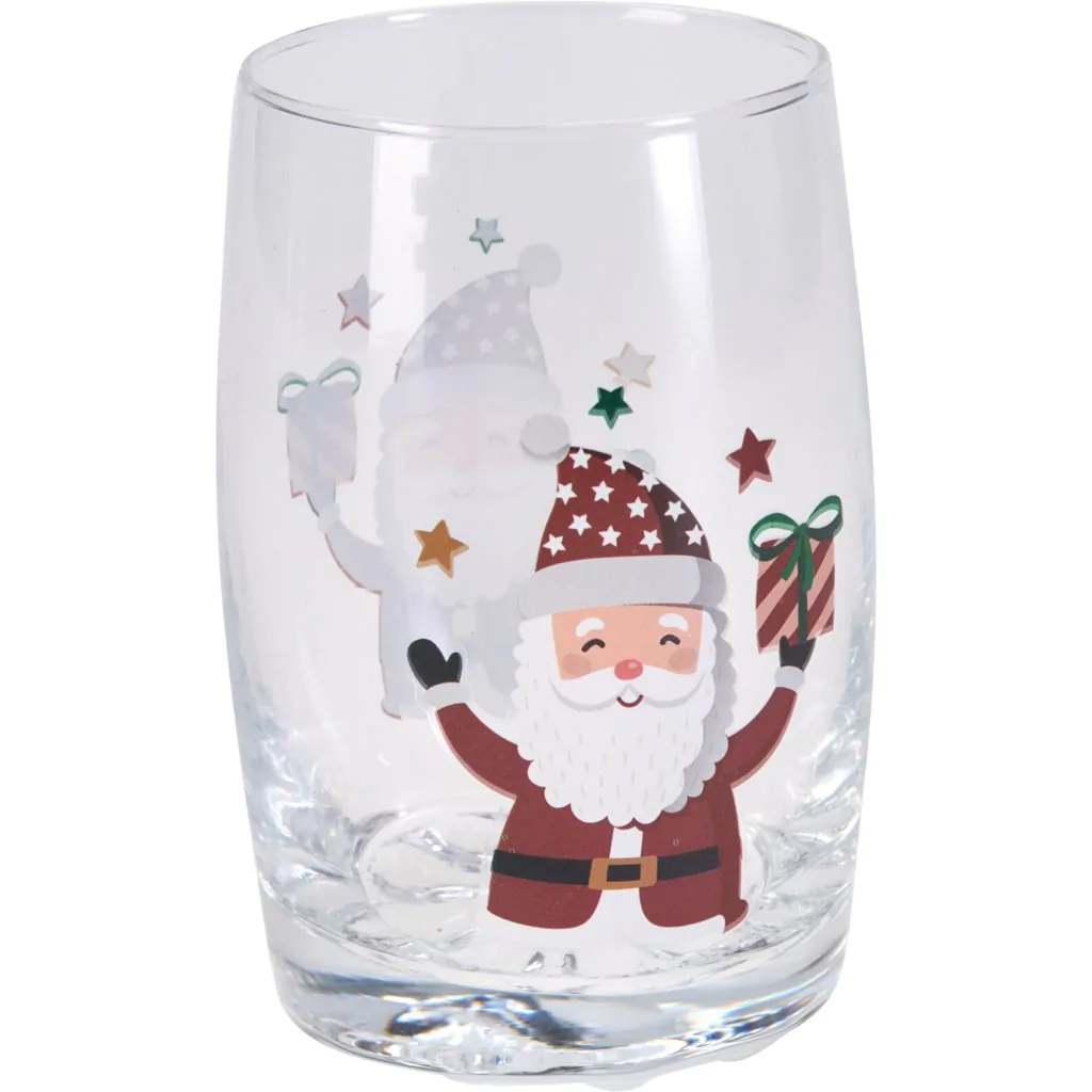 Набор из 3 стаканов для напитков, стеклянные, с рождественскими принтами, 300 мл — изображение 4