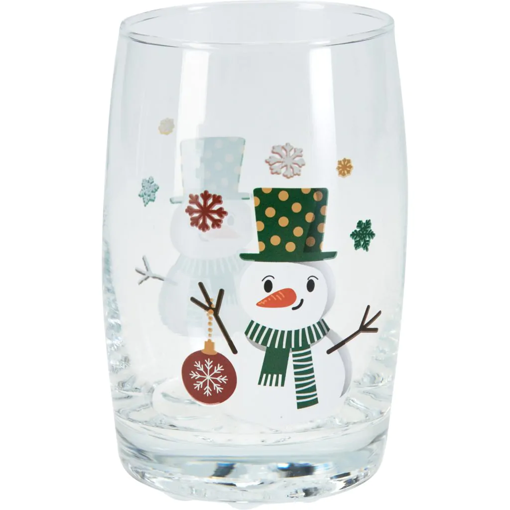 Набор из 3 стаканов для напитков, стеклянные, с рождественскими принтами, 300 мл — изображение 3