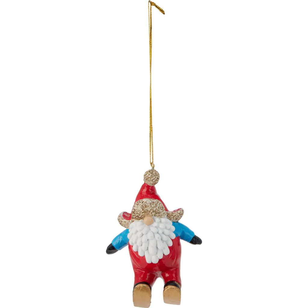 פסלון סנטה על מגלשיים, פוליסטון, 8 ס"מ