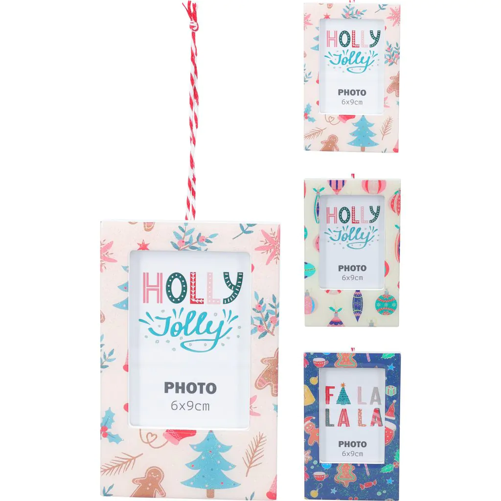 מסגרת תמונה תלויה עם הדפס חג השנה החדשה, 8X12 ס"מ