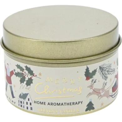Свеча ароматическая в металлической банке ,аромат "Velvet Vanilla"6 см
