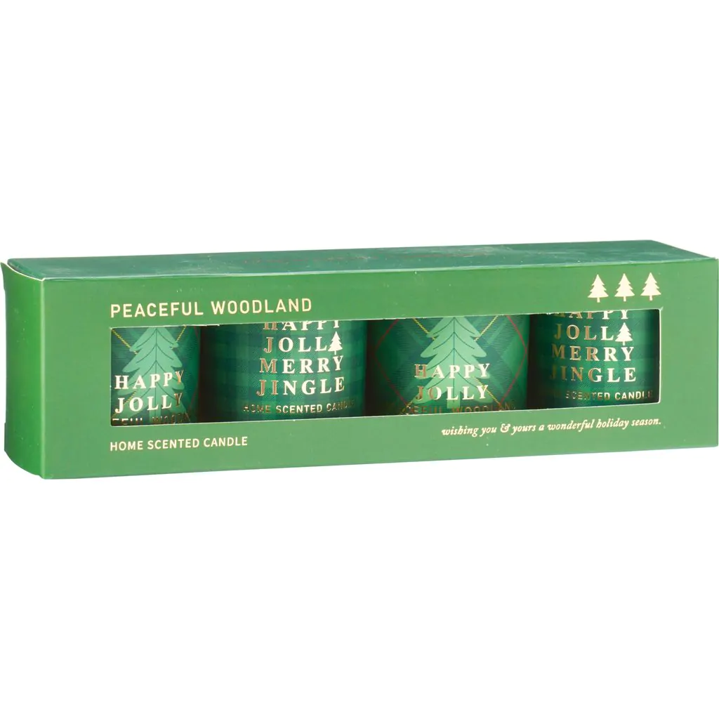 Набор из 4 ароматических свечей "Peacefull woodland" 5.2 см — изображение 2