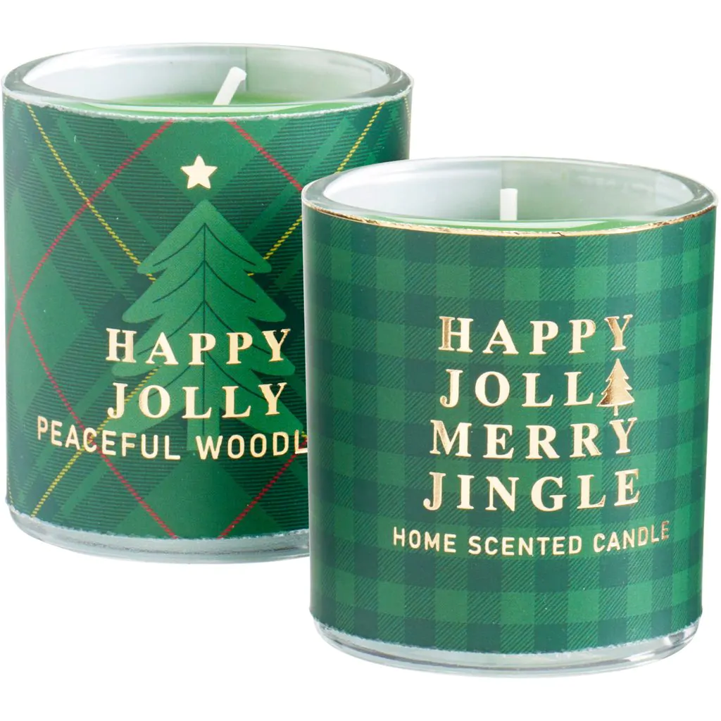 Набор из 4 ароматических свечей "Peacefull woodland" 5.2 см