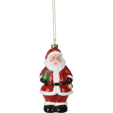 Фигурка Санта-Клауса, красная с блёстками