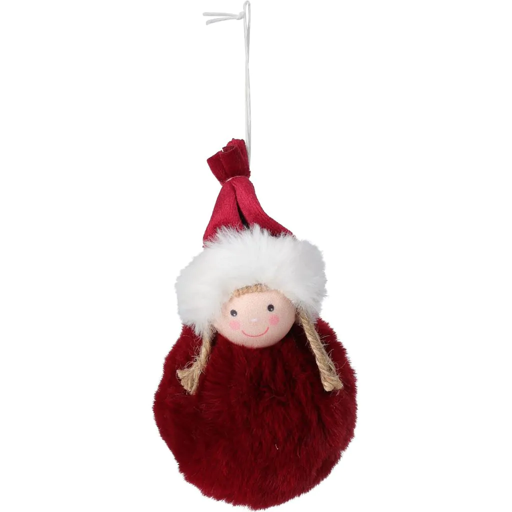 Подвесное украшение «Девочка в шапке» помпон, 13 см — изображение 3