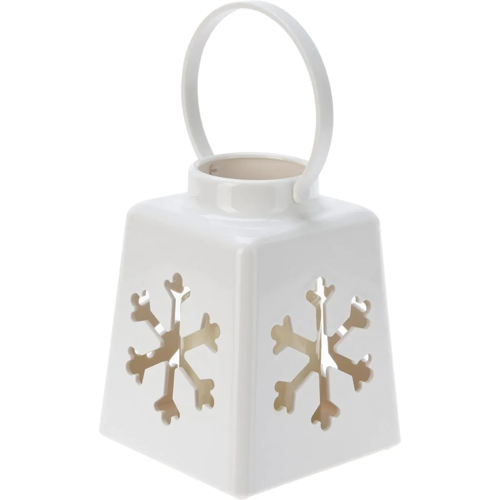 Фонарь c LED-свечой с таймером с узором, пластиковый, 13.5 см — изображение 3