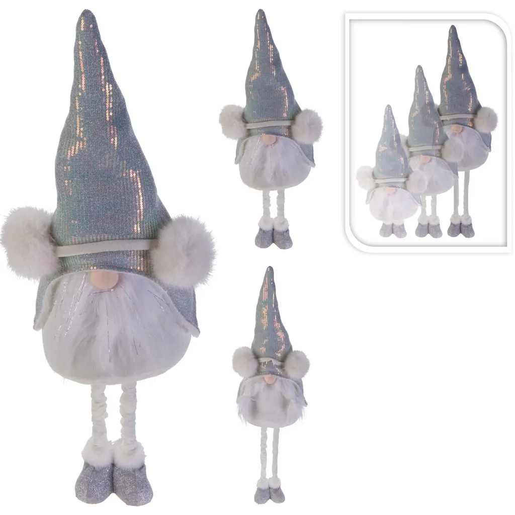 גמד בכובע כסף עם רגליים טלסקופיות, 93 ס"מ