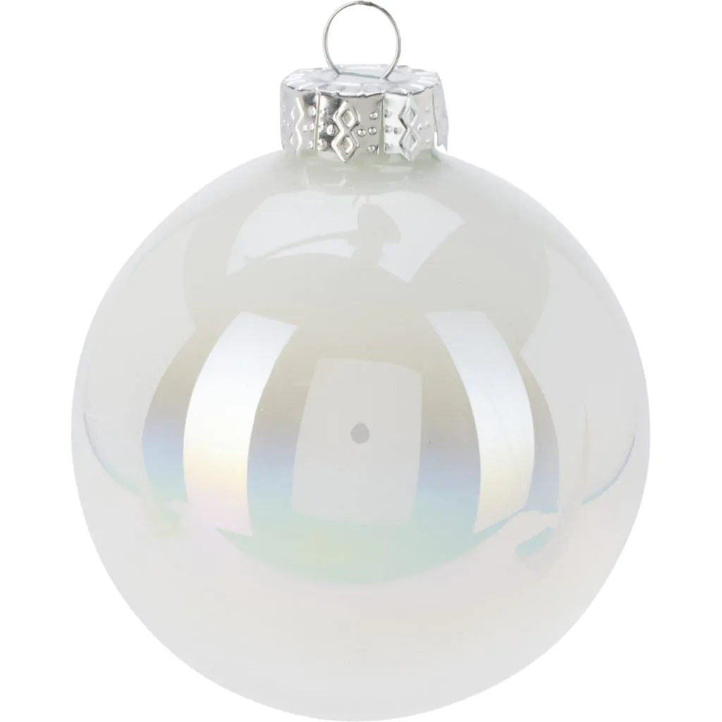 ⁦סט של 6 כדורי זכוכית, קשת אם הפנינה, 8 ס"מ⁩ – תמונה ⁦2⁩