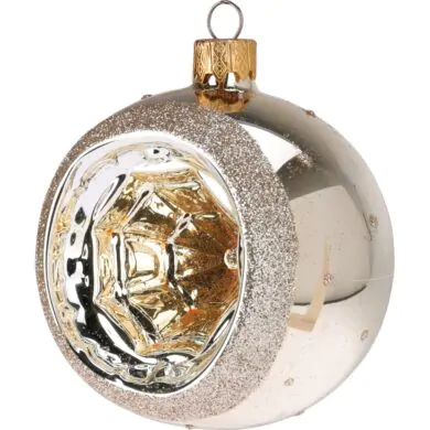 Шар стеклянный "Фонарик", золотой, 8 см