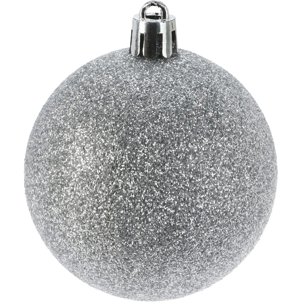 Набор ассорти ёлочных шаров пластиковые, серебряные, 35 шт., 6 см — изображение 2