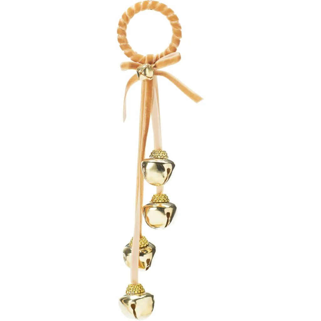 פעמוני מתכת תלויים על סרט, זהב