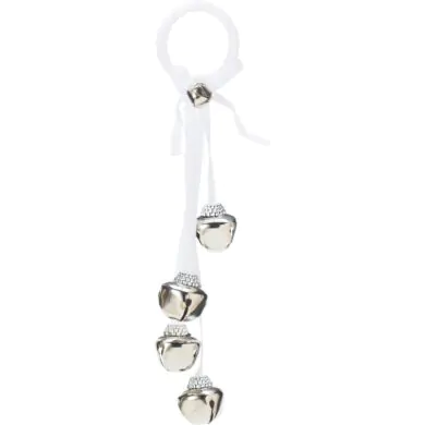 פעמוני מתכת תליון על סרט, כסף