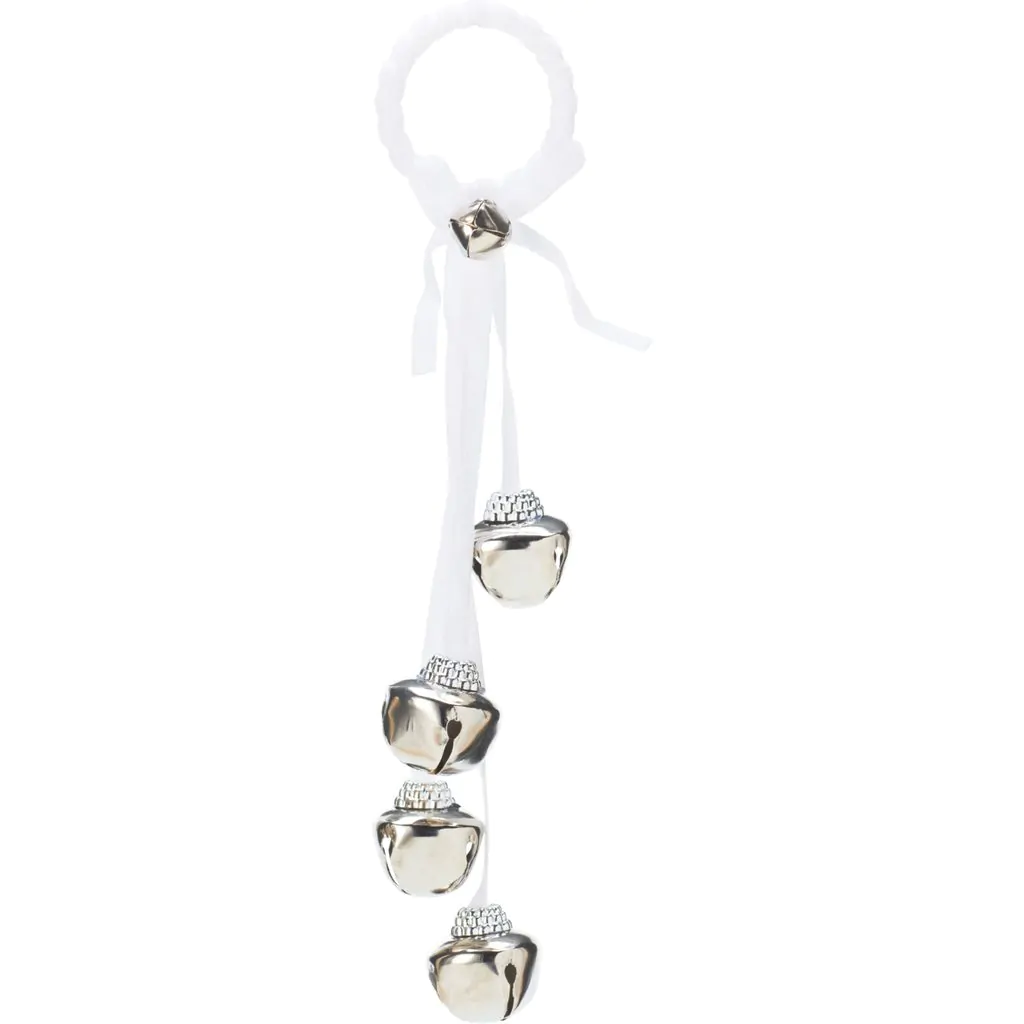 פעמוני מתכת תליון על סרט, כסף