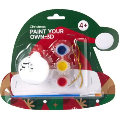 Набор для росписи ёлочного шара, пластик, с рисунком, 7 см