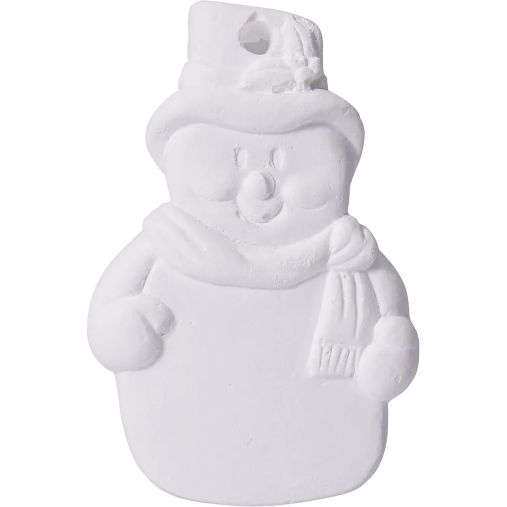 Набор для творчества из 8 новогодних подвесных фигурок из гипса с красками — изображение 10