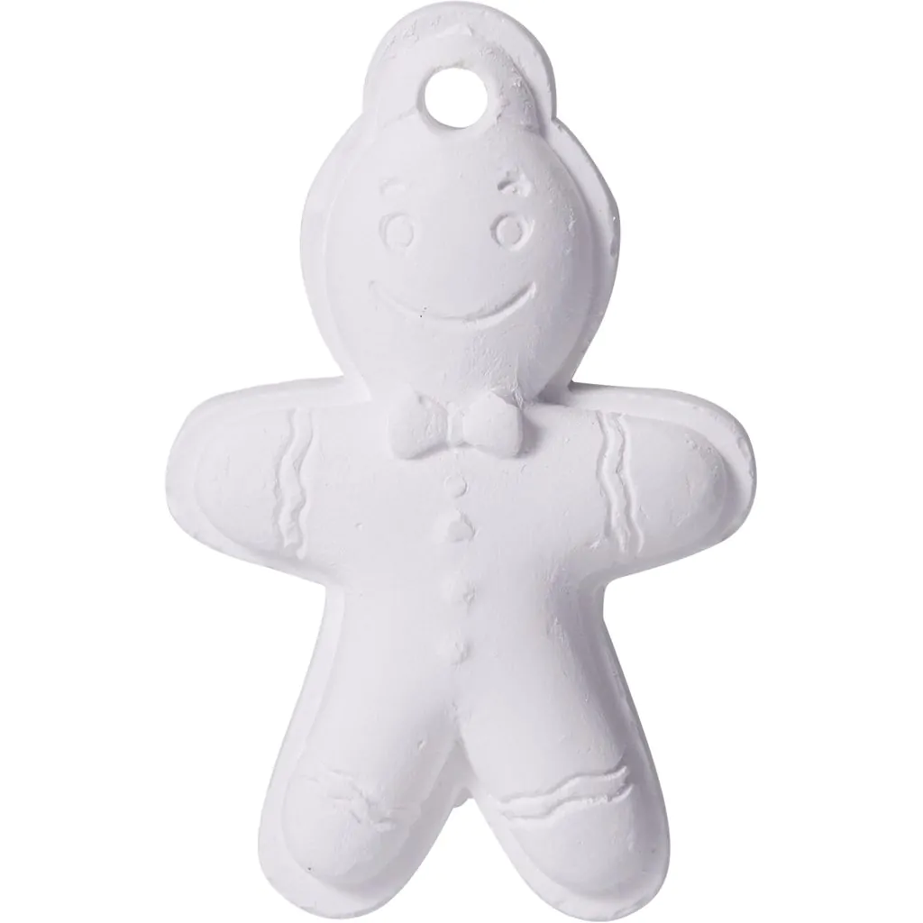 Набор для творчества из 8 новогодних подвесных фигурок из гипса с красками — изображение 9