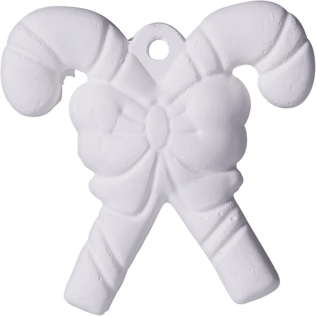 Набор для творчества из 8 новогодних подвесных фигурок из гипса с красками — изображение 7