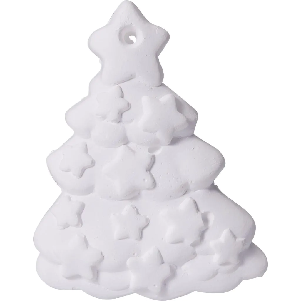 Набор для творчества из 8 новогодних подвесных фигурок из гипса с красками — изображение 6