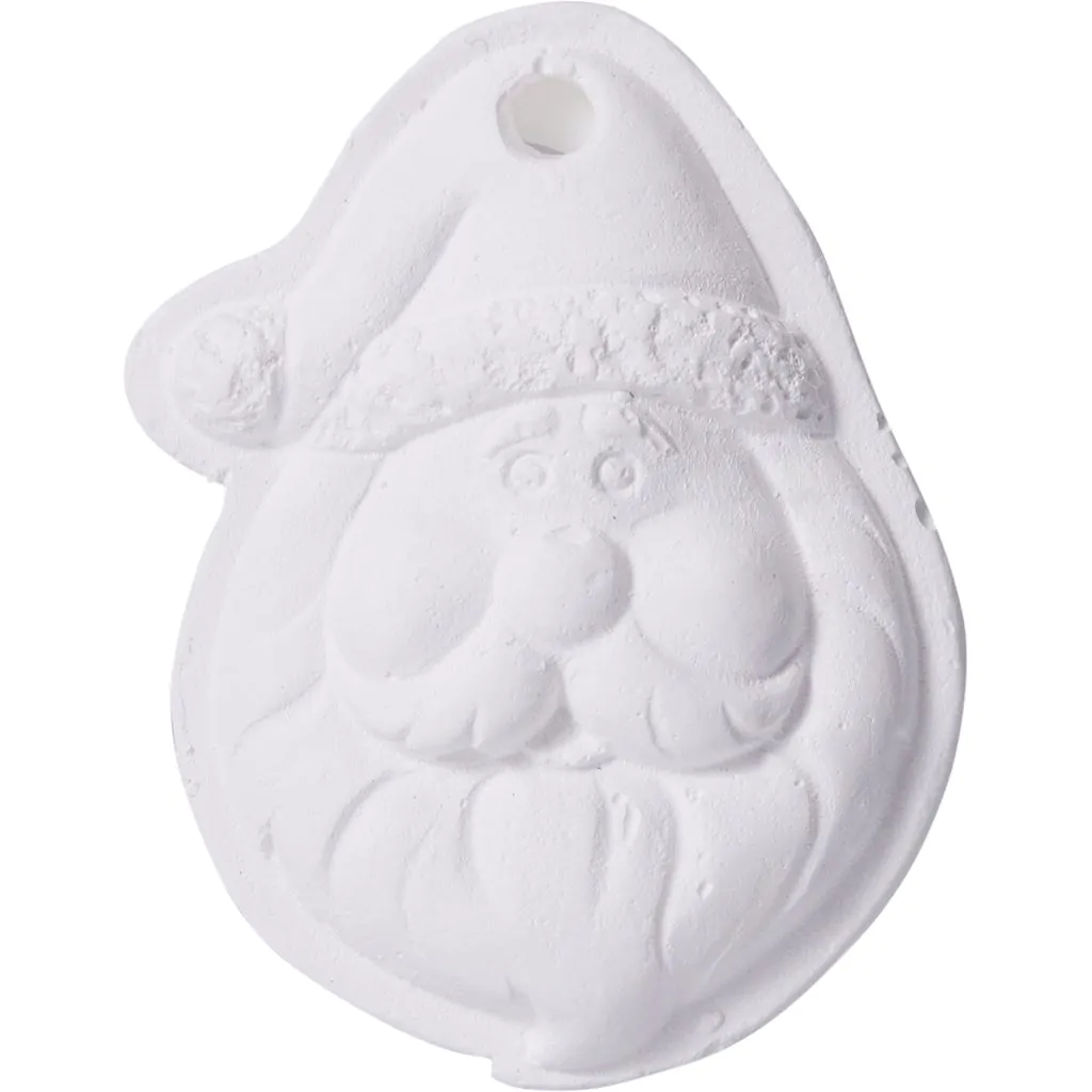 Набор для творчества из 8 новогодних подвесных фигурок из гипса с красками — изображение 4