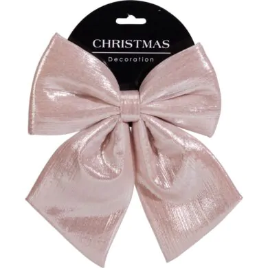 Бант тканевый, розовый, 23 см