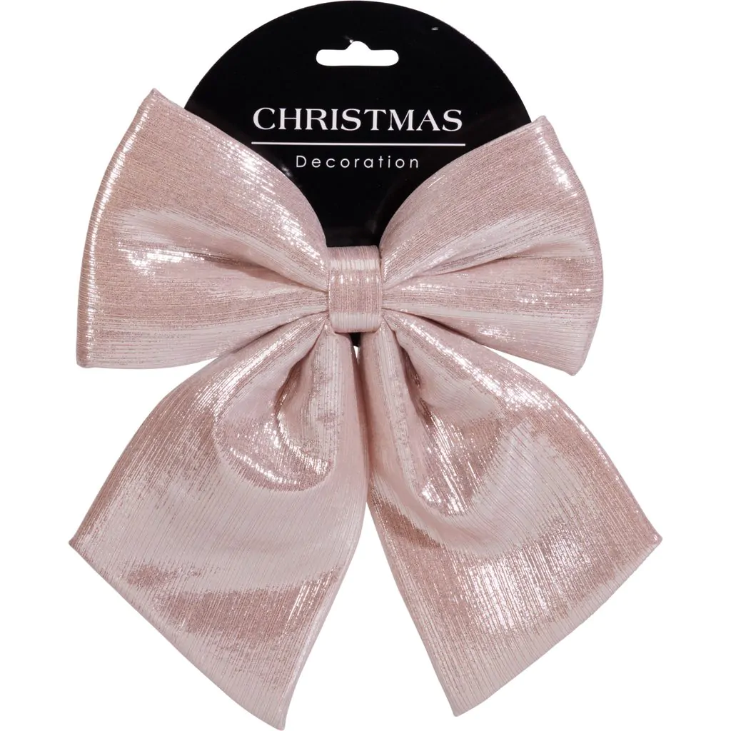 Бант тканевый, розовый, 23 см
